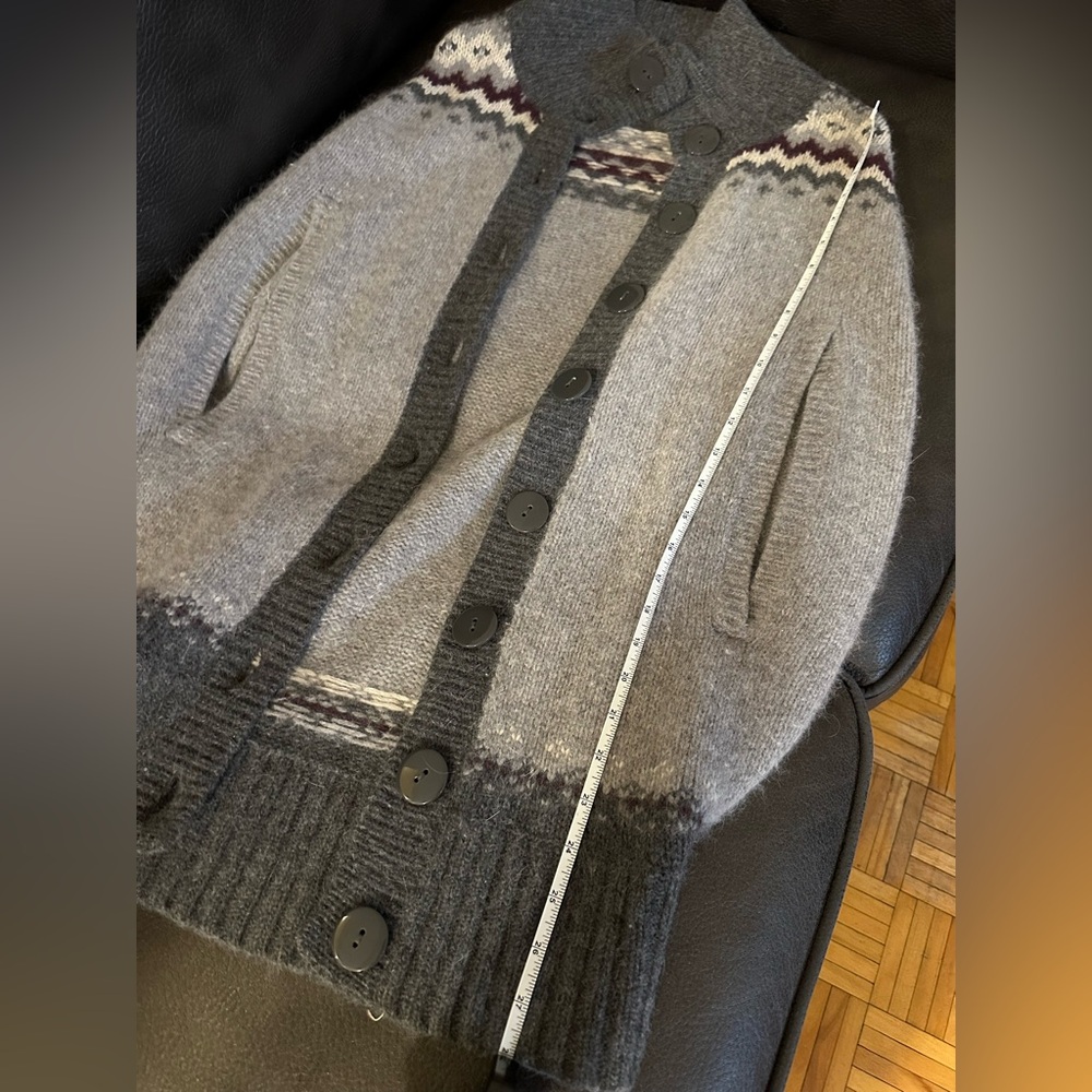 WAREHOUSE Fair Isle Sleeveless Poncho Cardigan – Size S - 70% Wool - Picture 10 of 10